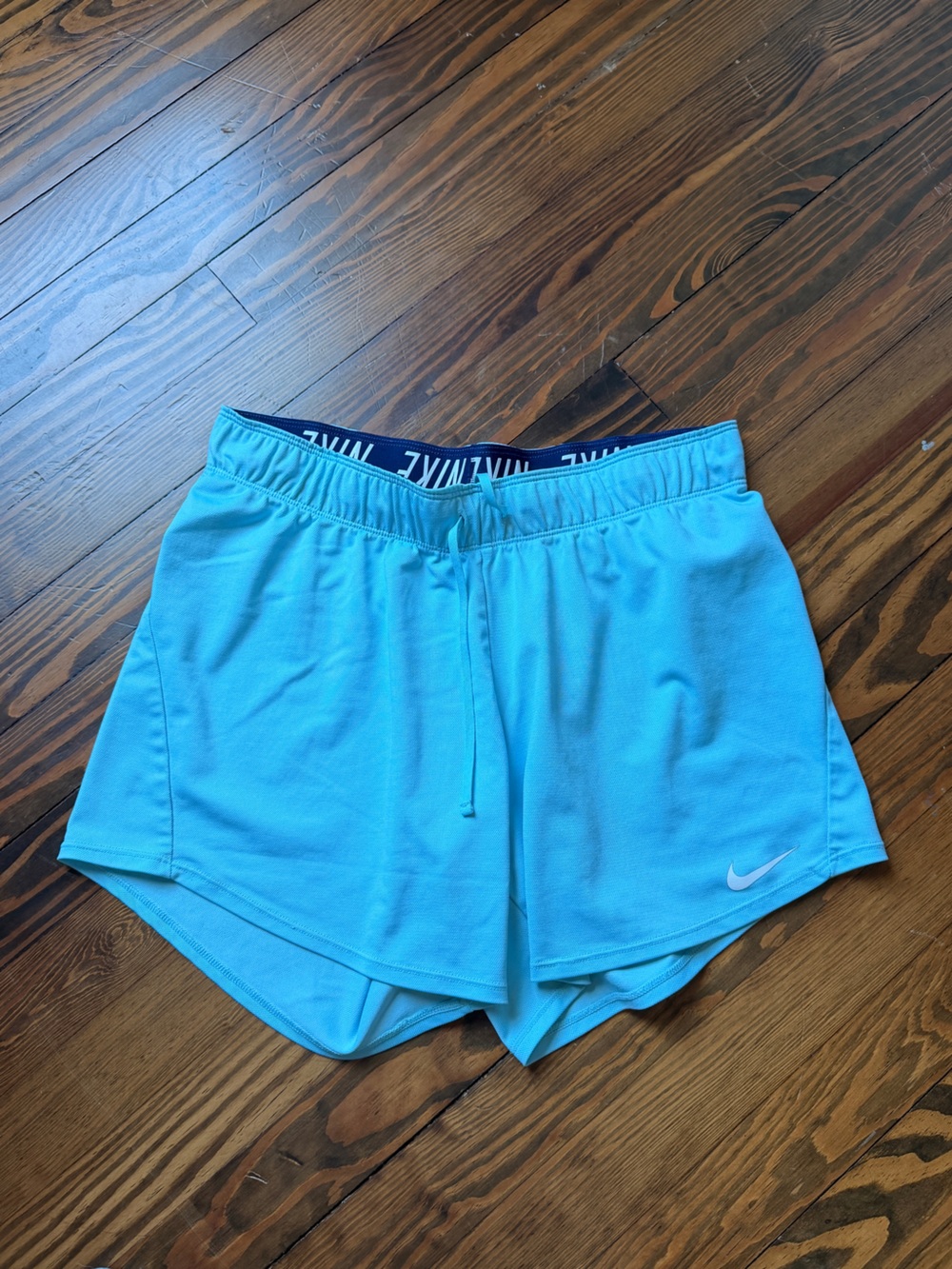 Nike Women's Light Blue Athletic Shorts
